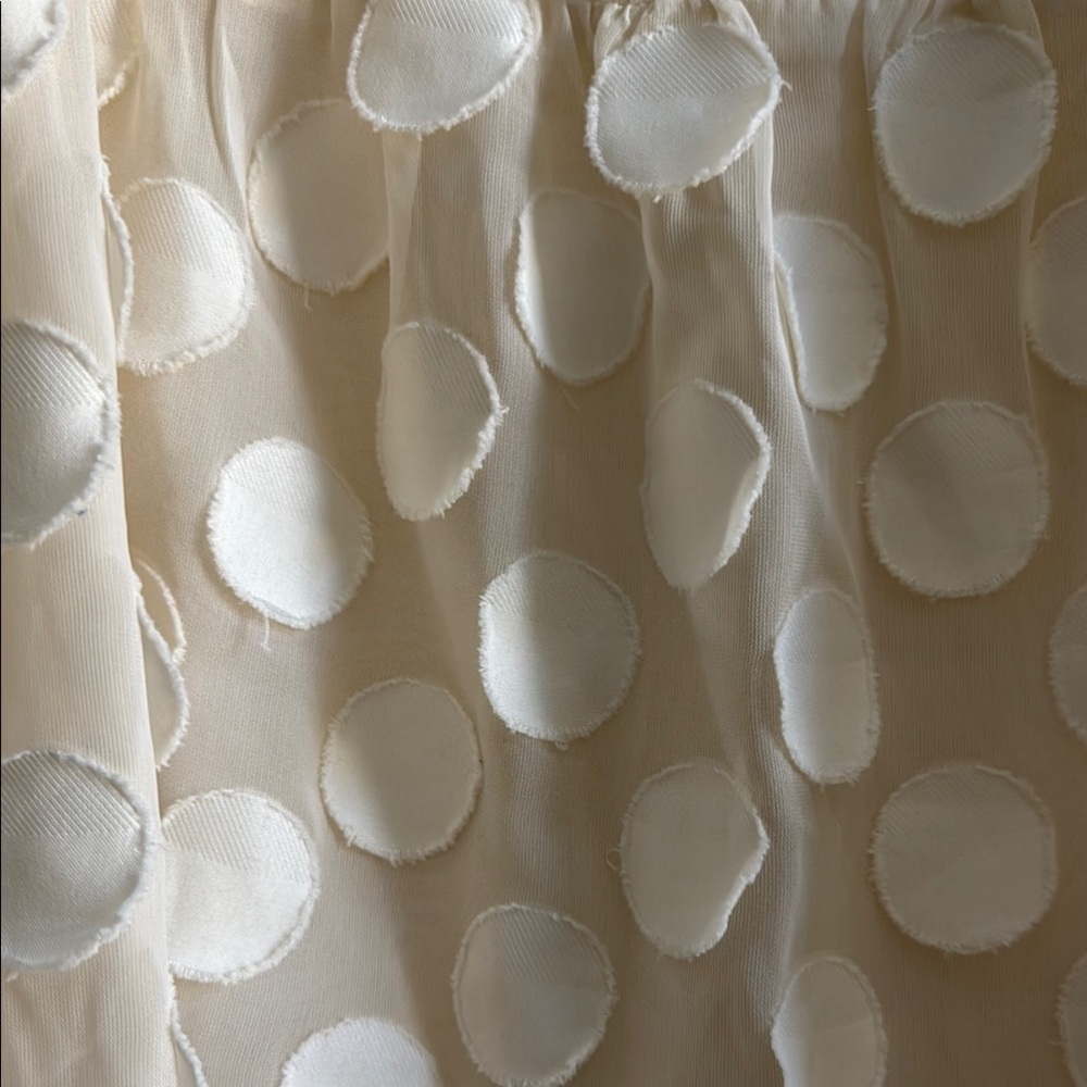 Elegant Cream Polka Dot Dress - Picture 3 of 3